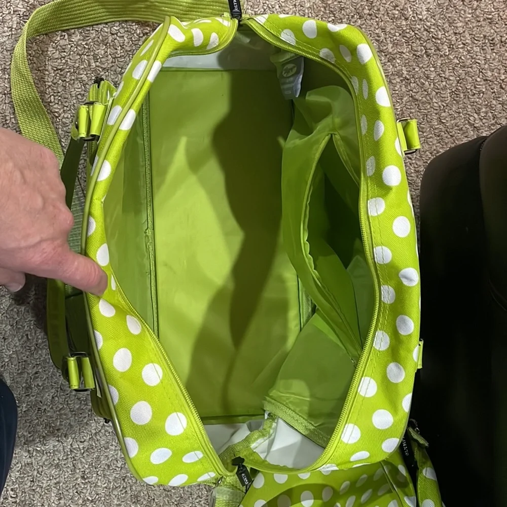 Green Polka Dot Storage Travel Bags